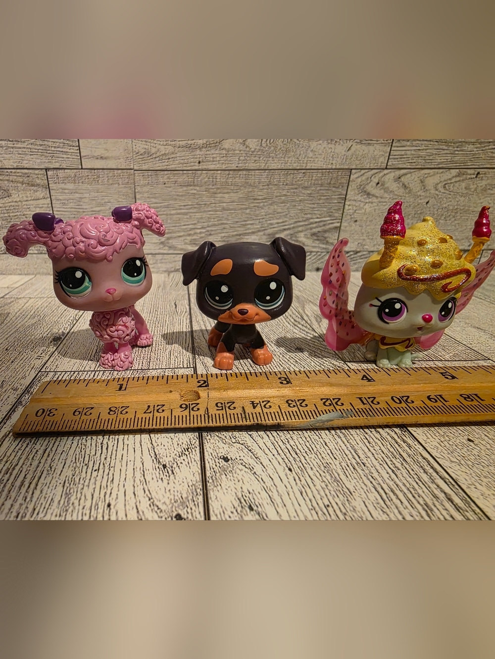 Littlest Pet Shop Pink, Black & Gold Collectible Pet Figures - 3 Pack